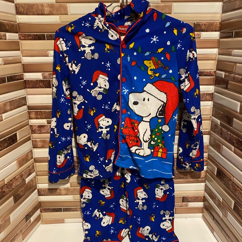 snoopy Christmas pajama set